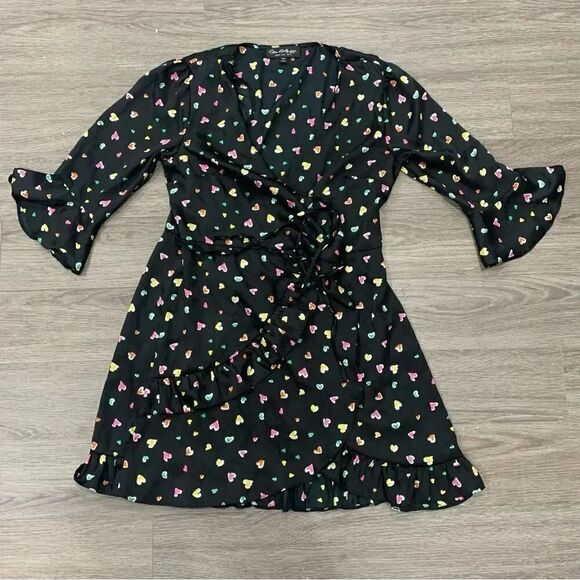 ASOS Dresses & Skirts - ASOS ruffle heart  bell rainbow wrap dress 8